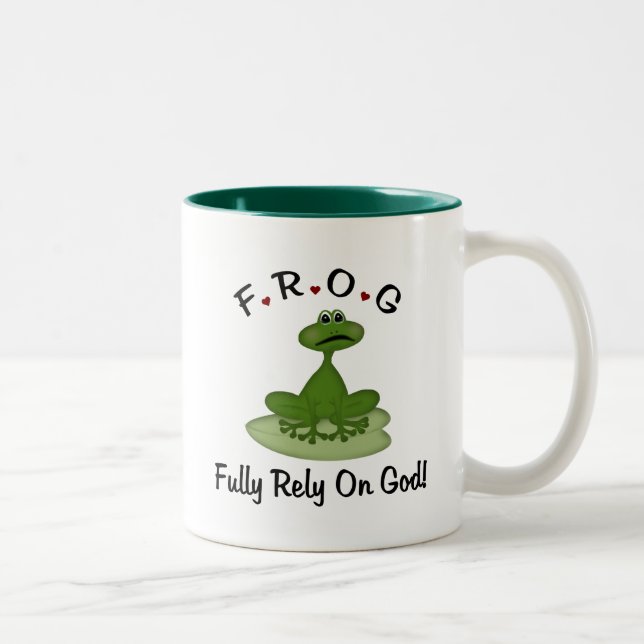 Fully Rely on God Two-Tone Coffee Mug (Right)