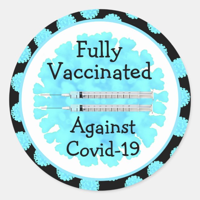 Fully Vaccinated against Covid-19  Classic Round Sticker (Front)