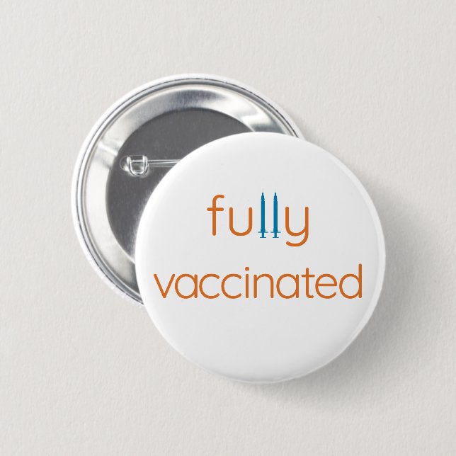 fully vaccinated button (Front & Back)