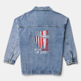 Fully Vaccinated By The Blood Of Jesus Christian U Denim Jacket