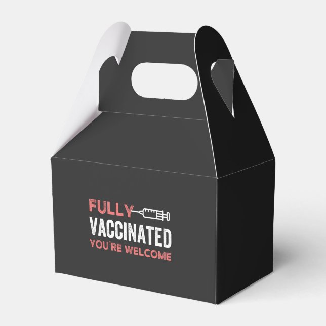 Fully Vaccinated You're Welcome Favour Box (Front Side)