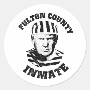 Fulton County Inmate Mugshot Classic Round Sticker