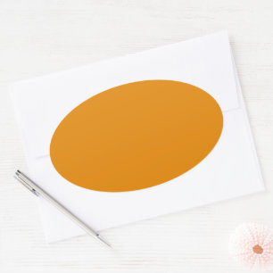 Fulvous Colour Oval Sticker