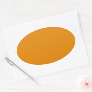 Fulvous Colour Oval Sticker