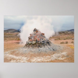 Fumarole, Hverir Geothermal Area, Iceland Poster