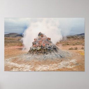 Fumarole, Hverir Geothermal Area, Iceland  Poster