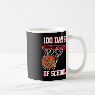 Fun 100 Days Of School Basketball Teacher Student Coffee Mug
