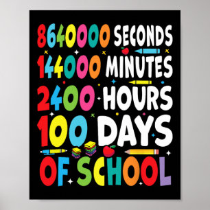 Fun 100 Days Of School Outfit For Math Teachers Bo Poster