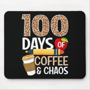 Fun 100th Day Of School Teacher 100 Days Of Coffee Mouse Mat