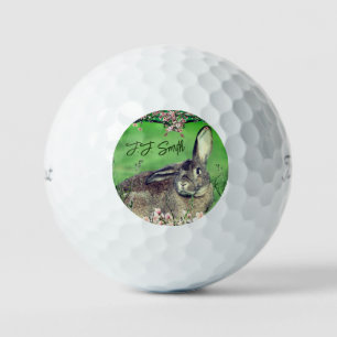 Fun 12 Pack Hare Rabbit Personalised Animal  Golf Balls