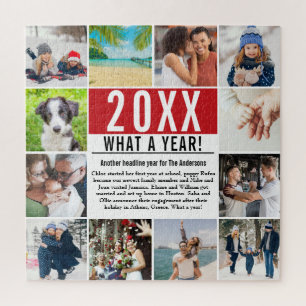 Fun 12 Photo Collage Family Year In Review Cool Jigsaw Puzzle