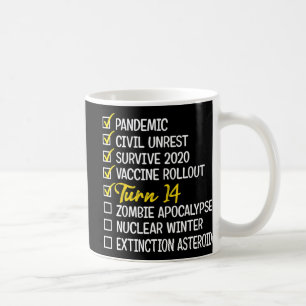Fun 14th Birthday Gift 14 Years Old Quarantine 202 Coffee Mug