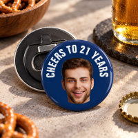 Fun 21st Birthday CUSTOM TEXT Photo Navy