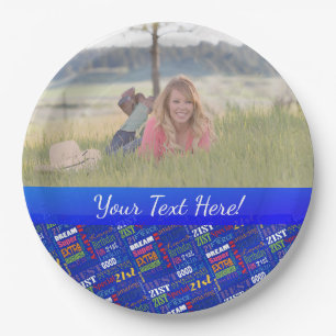 Fun 21st Birthday Party Personalized Monogram Paper Plate