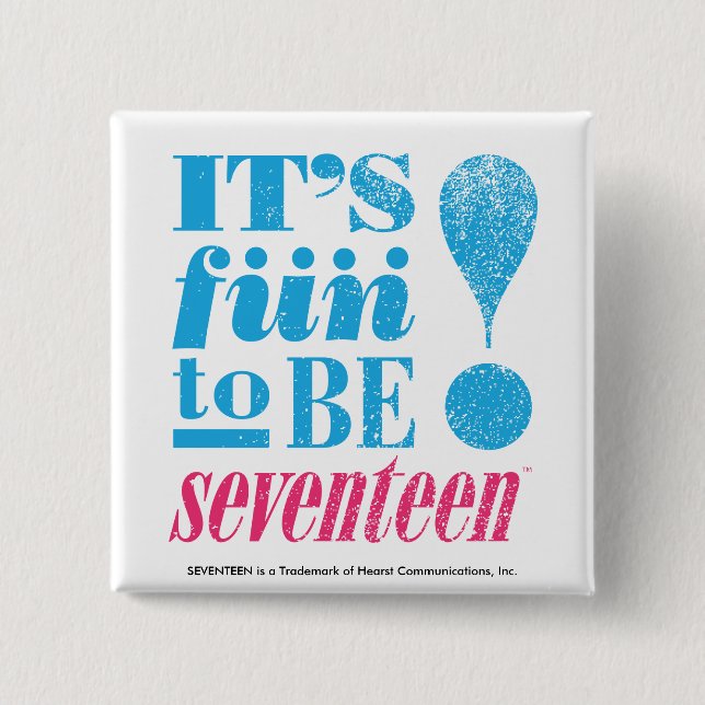 Fun 2 B 17-Aqua 15 Cm Square Badge (Front)