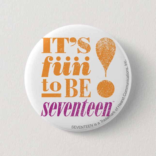Fun 2 B 17-Orange 6 Cm Round Badge (Front)