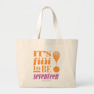 Fun 2 B 17-Orange Large Tote Bag