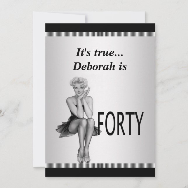 Fun 40th Birthday Party Invitation (Front)