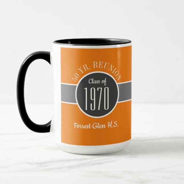 Fun! 50 year class reunion coffee mug (Left)