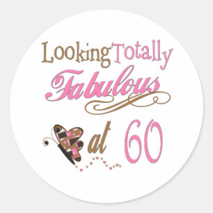 Fun 60th Birthday Gifts Classic Round Sticker