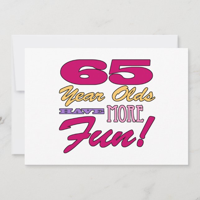 Fun 65th Birthday Card (Front)