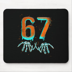 Fun 67 Meme Halloween Skeleton Mouse Mat