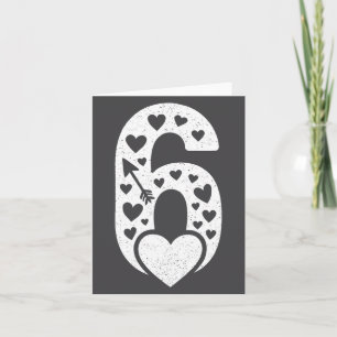 Fun 67 Number 6-7 6 7 Matching Valentine Six Seven Card