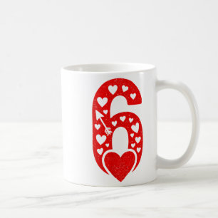 Fun 67 Number 6-7 6 7 Matching Valentine Six Seven Coffee Mug