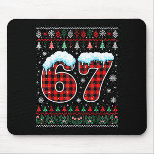 Fun 6 7 Six Seven Meme Family Ugly Sweater Christm Mouse Mat