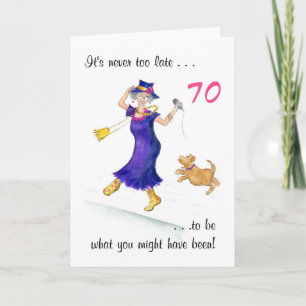 Fun 70th Birthday Card for a Woman