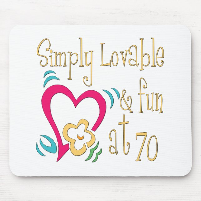 Fun 70th Birthday Gifts Mouse Mat (Front)