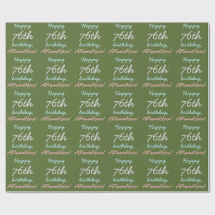 Fun 76th Birthday Wrapping Paper