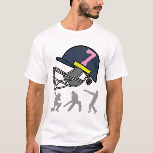 Fun 7th Birthday Cricket Player Boys Kids 7 Year O T-Shirt