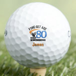 Fun 80th Birthday Gift for Brother – Keep Swinging Golf Balls<br><div class="desc">This fun red plaid golf ball is the perfect 80th birthday gift for a brother who still knows how to swing — or laugh! Featuring bold “FORE-get Age, Keep Swinging” text and classic styling, it’s a great way to celebrate a milestone with humour and heart. Add his name for a...</div>