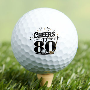 Fun 80th Birthday Golf Balls