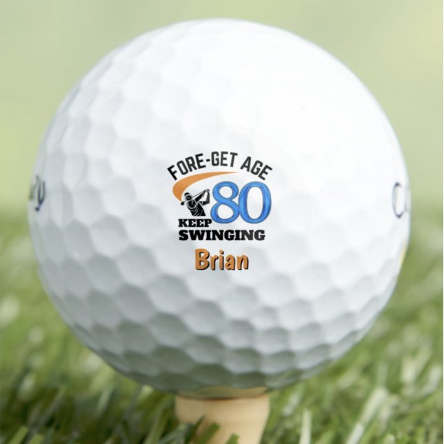 Fun 80th Golf Gift for Friend – Keep Swinging Golf Balls (Creator Uploaded)