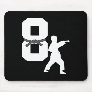 Fun 8th Birthday Karate Taekwondo 8 Year Old Boy K Mouse Mat