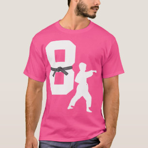 Fun 8Th Birthday Karate Taekwondo 8 Year Old Boy T-Shirt