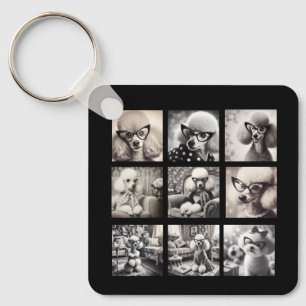 Fun 9 Photo Collage Pictures Key Ring