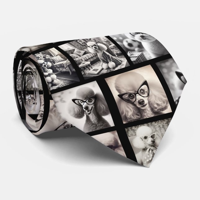 Fun 9 Photo Collage Pictures Tie (Rolled)