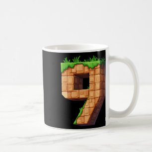Fun 9th Birthday Number 9 Video Gamer Pixel Themed Coffee Mug