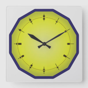 Fun Abacus Style 12-Sided Square Wall Clock