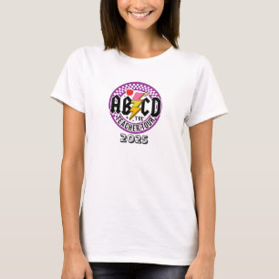 Fun ABCD Rock N Roll Teacher Gift Shirt