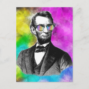 Fun Abraham Lincoln in Shades Postcard