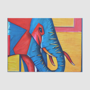 Fun Abstract Artsy Little Elephant Tissue Paper