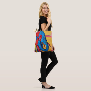 Fun Abstract Artsy Little Elephant Tote Bag