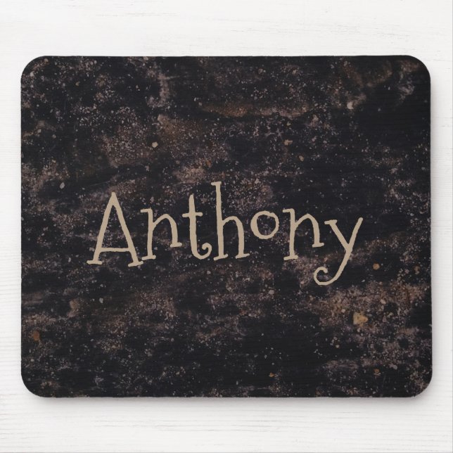 Fun Abstract Black and Brown Mouse Mat (Front)