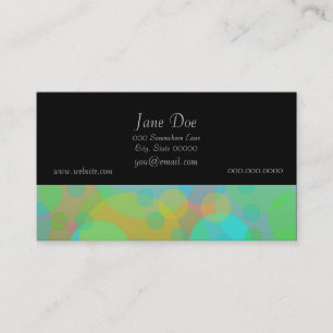 Fun Abstract Circles Orbs Modern Art Business Card