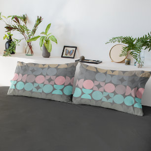 Fun Abstract Circles Squares Popart Pattern Pillowcase