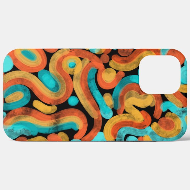 Fun, abstract, colorful phone case (Back (Horizontal))